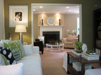 The Williamsburg mantel, painted white