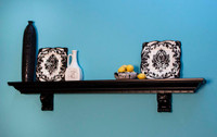 Ask us about the small #B51 paintable corbel brackets shown in this image with our mantel shelf
