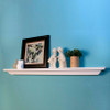 Clean lines are featured in the Cornell mantel shelf
