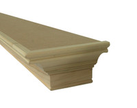 Shelf shown with protective edge top trim molding