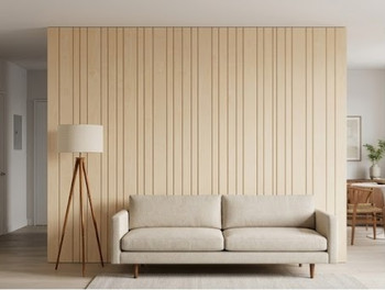 5.2mm | Unfinished Birch Random Plank 4x8 Plywood Paneling | 9-Groove | MantelCraft 