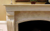 Travertino Arch Stone Mantel for 42" Fireplace