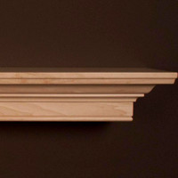 Darlington Mantel Shelf in maple, with a natural stain finish