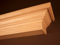 Darlington Mantel Shelf in maple, viewing the 1/4" recessed bottom "lookout"