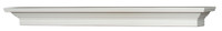 The Darlington fireplace mantel shelf shown with semi-gloss white paint finish