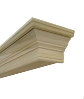 Poplar molding and MDF make up the paint grade shelf