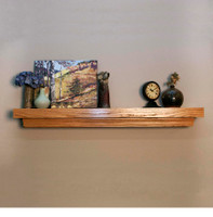 The Hanson mantel shelf in red oak, with golden honey stain