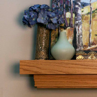 The Hanson mantel shelf has a rustic feel