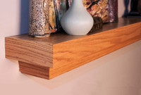 The Hanson mantel shelf has a rustic feel