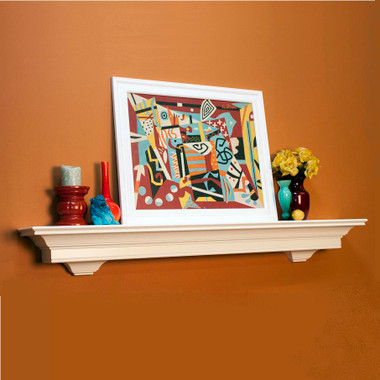 The Lynlee is a fireplace mantel shelf with decorative corbels attached