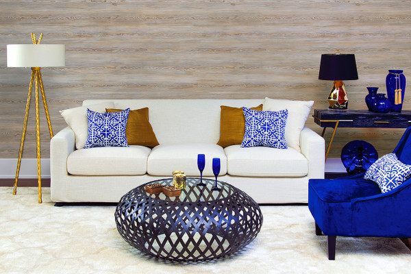 Reclaimed Cedar paneling installed horizontally.