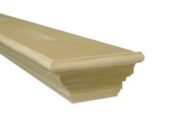 Built from a combination of MDF and solid poplar moldings with protective edge trim raised up higher than the shelf.