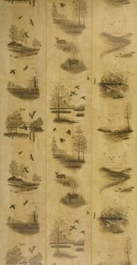 Natural Woods 4 x 8 Hunting Paneling featuring deer, ducks and other waterfowl
