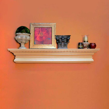 The Manorville Mantel Shelf features embossed egg and dart molding