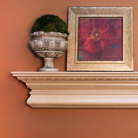 The Manorville Mantel Shelf features embossed egg and dart molding