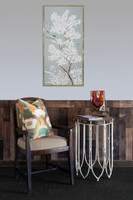 Brown Authentic Pallet paneling used as wainscoting by cutting at 32"