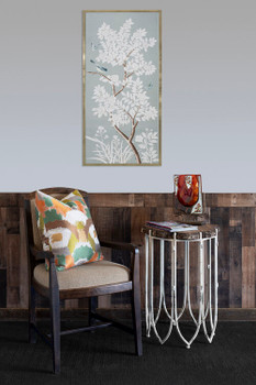 Brown Authentic Pallet paneling used as wainscoting by cutting at 32"