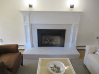 Hammond on raised hearth