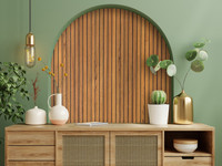 Teak Fluted Wall paneling makes a clean bold modern statement. This versatile panel can be used on ceilings or walls.