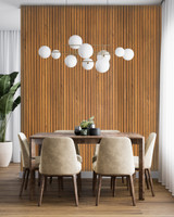Teak Fluted Wall paneling makes a clean bold modern statement. This versatile panel can be used on ceilings or walls.