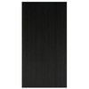 Black fluted wall paneling.