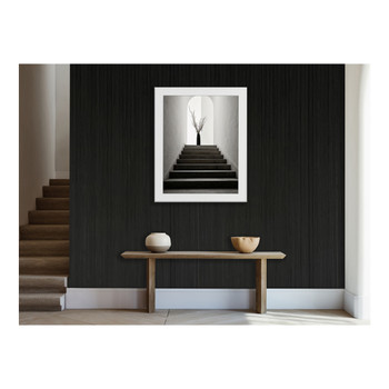 Black fluted wall paneling adds a modern look to any room in your house.