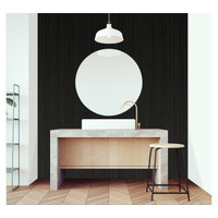 Black fluted wall paneling adds a modern look to any room in your house.