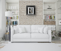Gray Brick wall paneling adds a modern look to any room in your house.