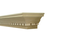 End view of the Victory fireplace mantle shelf.