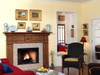 Paired column legs gives this fireplace a traditional style