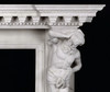 Detail image of Hercules and the mantel shelf.