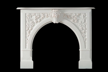 The Andrea Neo Palladian marble fireplace mantel