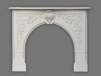 Beautiful rounded arch with a customized flower in the center