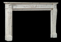 The Auguste Louis XVI Marble Mantel has fine details