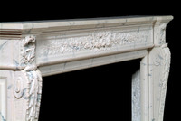Fine details are featured on our Louis XVI marble mantel