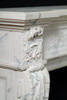 Detail image of the marble mantel.
