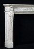 Side image of the Auguste French marble mantel.
