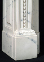 Detail image of mantel leg base.