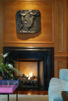 The Bolection marble fireplace surround.