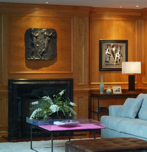 Bolection marble mantel.