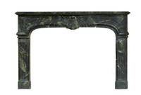 The Fontaine Marble Mantel Surround in green marble