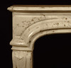 Louis XIV design elements on the Fontaine mantel. Ribera brown color