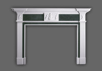 The Great Britain marble mantel featuring cherubs (special order without them, if desire)