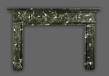 The Hamilton mantel design with Greek Revival elements.