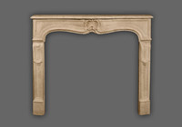 The Provence marble mantel has a beautiful shell design in the center