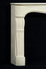 For a less formal look, consider our white limestone mantel