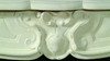 Our white limestone mantel has exquisite details