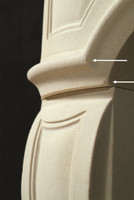 Exact details from the original antique marble mantel
