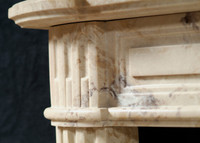 The Sophie marble fireplace mantel.