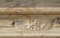 The Sophie marble fireplace mantel.
